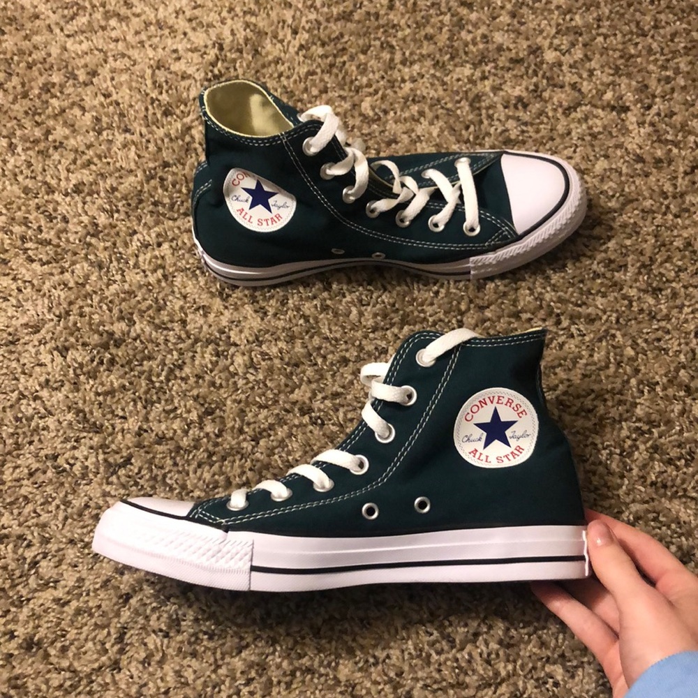 Converse High Top Shoes Brand New. Dark Teal.